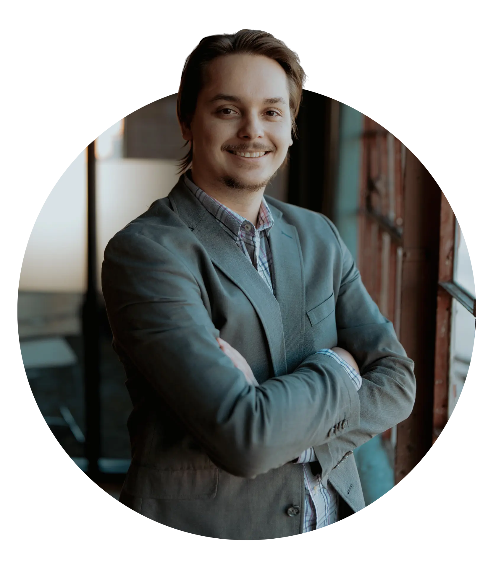 John Johnsons, profile picture of my arms crossed and smiling.